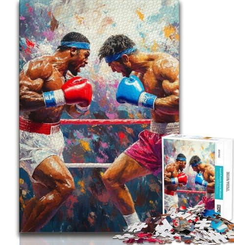 Boxer Battle 1000-teiliges Puzzle für Teenager, Lernspielzeug, ganze Familie, 38x26cm Boxer Battle 1000-teiliges Puzzle für Teenager, Lernspielzeug, ganze Familie, 38x26cm von LYXIANY