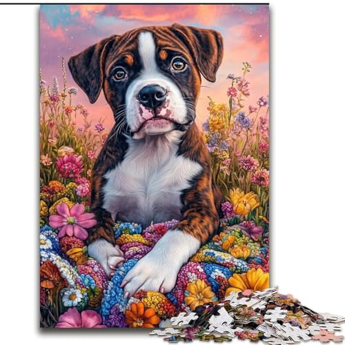 Boxer-Hunde-Puzzle 1000 Teile für Erwachsene und Jugendliche, Familienaktivität, Spaß zu Hause, Geburtstagsgeschenk, Reisegeschenk (26x38cm) von LYXIANY