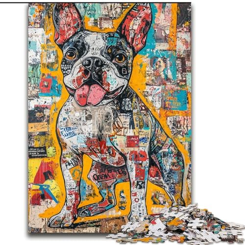 Boxer-Hunde-Puzzle für Erwachsene, 1000 Teile, Herausforderung für die Gehirnintelligenz, süchtig machendes Spielzeug, Geburtstagsgeschenke für Kinder ab 14 Jahren (26x38cm) von LYXIANY