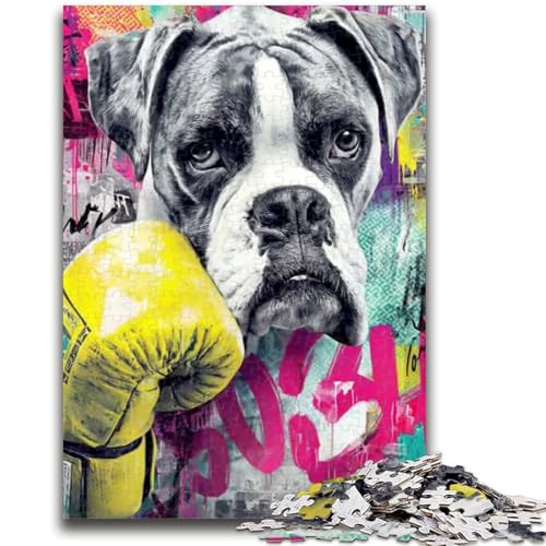 Boxer-Hunde-Puzzle für Erwachsene, 1000 Teile, anspruchsvolles Spiel und Familienspiel, ganze Familie (50x75cm) von LYXIANY