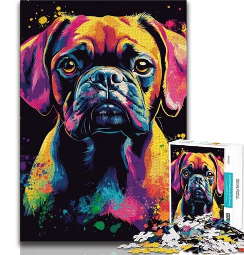 Boxer-Hunde-Puzzle für Erwachsene, Lernspiel, Herausforderungsspielzeug, ganze Familie, 50x75cm Boxer-Hunde-Puzzle für Erwachsene, Lernspiel, Herausforderungsspielzeug, ganze Familie, 50x75cm von LYXIANY