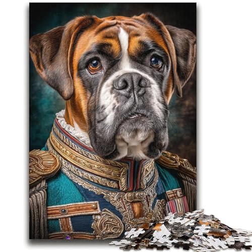 Boxer-Hunde-Puzzle für Teenager, 1000 Teile, dekomprimierendes intellektuelles Lernspielzeug, Geburtstagsgeschenk, Geschenke, Wandkunst (38x52cm) von LYXIANY
