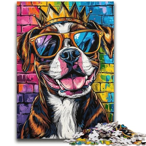 Boxer-Hunde-Puzzles für Erwachsene 1000, Lernspiel, Herausforderungsspielzeug, ganze Familie (38x52cm) von LYXIANY