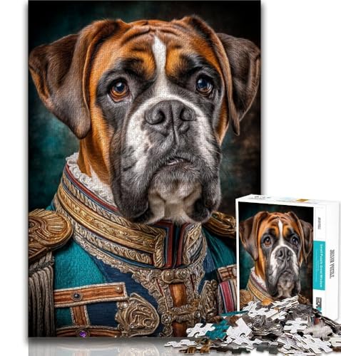 Boxer-Hunde-Puzzles für Erwachsene und Teenager Entspannungsspiele ganze Familie (38x26cm) von LYXIANY