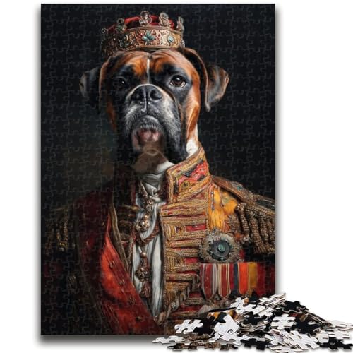 Boxer-Hunde-Puzzles für Teenager, 1000-teiliges Puzzle, dekomprimierendes intellektuelles Lernspielzeug, Wichtelgeschenke (38x26cm) von LYXIANY