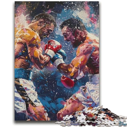 Boxer-Puzzle mit 1000 Teilen für Erwachsene und Jugendliche, Quizspiel, Wanddekoration, einzigartige Geburtstags (38x52cm) von LYXIANY