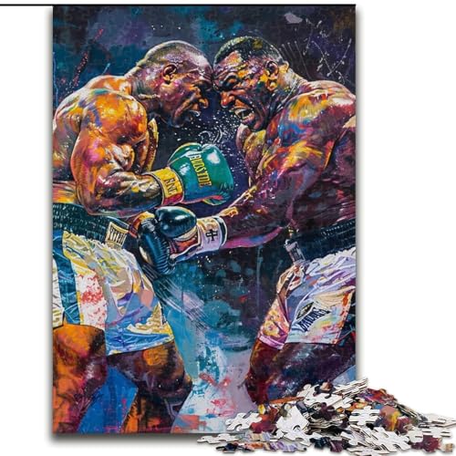 Boxer-Puzzles für Erwachsene, 1000 Teile, Familienspiel zum Stressabbau, schwierige Herausforderung, Geschenke für Freunde und Familie (26x38cm) von LYXIANY