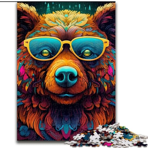 Braunbär-Puzzle 1000 Teile für Erwachsene, Papppuzzle für Erwachsene, anspruchsvolles Denkspiel für Teenager, Spaß für den Familienspieleabend, 26x38cm Braunbär-Puzzle 1000 Teile für Erwachsene, Papppuzzle für Erwachsene, anspruchsvolles Denkspiel für Teenager, Spaß für den Familienspieleabend, 26x38cm von LYXIANY