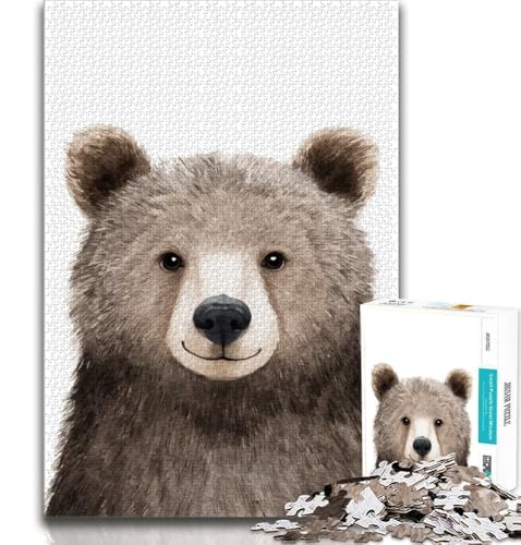 Braunbär-Puzzles für Teenager, 1000 Teile, helfen dem Gehirn, süchtig machendes Spielzeug zu trainieren, um Geduld zu fördern, EIN Kunstwerk (50x75cm) von LYXIANY