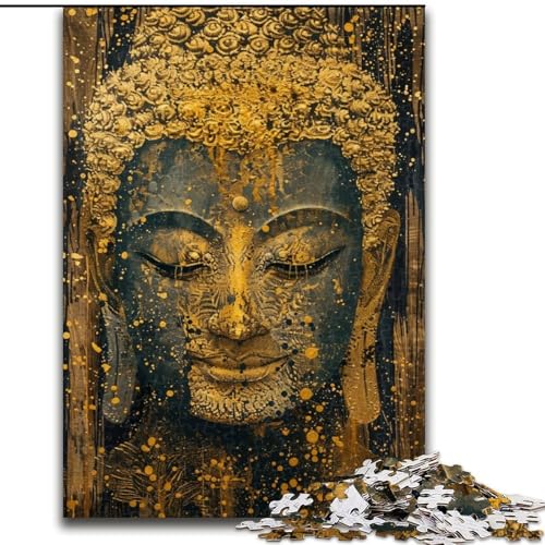 Buddha-Ölgemälde-Puzzle für Erwachsene, 1000 Teile, geeignet für Kinder ab 14 Jahren, Spielzeug, Wanddekoration, Geburtstag und einzigartige Geschenke (50x75cm) von LYXIANY