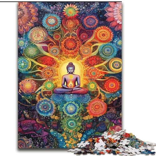 Buddha-Puzzle, 1000 Teile, für Teenager ab 14 Jahren, Geschenkideen zur Verbesserung des Gedächtnisses (26x38cm) von LYXIANY