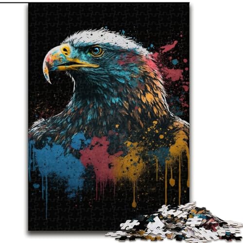 Bunte Adler-Puzzles für Teenager, 1000 Teile, Entspannungsspiele stärken die Liebe zwischen Paaren, für 14-Jährige (26x38cm) von LYXIANY