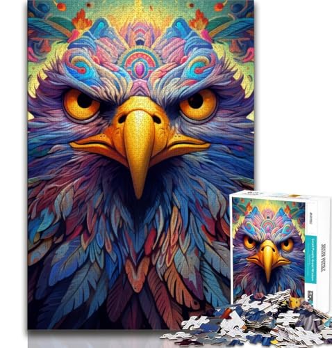 Bunte Adler-Puzzles für Teenager, 1000 Teile, lustige Spiele, jedes Teil ist einzigartig – anspruchsvolles Familienspiel (50x75cm) von LYXIANY