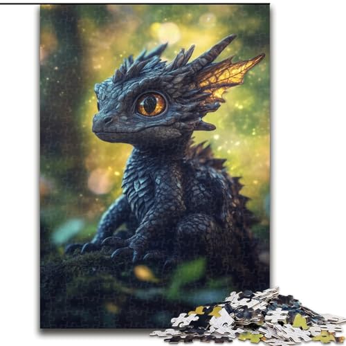 Bunte Baby-Drachen-Puzzles für Erwachsene und Jugendliche, Spielzeug, Lernspiele, Stressabbau, Wichtelgeschenke für Kinder ab 14 Jahren (50x75cm) von LYXIANY