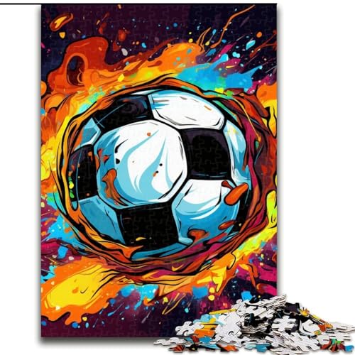 Bunte Fußball-Puzzles mit 1000 Teilen für Erwachsene. Unmögliche Puzzles für Erwachsene. Anspruchsvolles Denkspiel für Teenager. Spaß für den Spieleabend mit der Familie. Größe: 50x75cm von LYXIANY