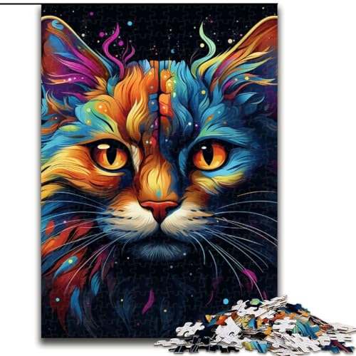 Bunte Kunst-Katzen-Puzzles für Erwachsene, 1000 Kartonpuzzles für Heimdekoration, Gehirntraining, Größe: 38x26cm Bunte Kunst-Katzen-Puzzles für Erwachsene, 1000 Kartonpuzzles für Heimdekoration, Gehirntraining, Größe: 38x26cm von LYXIANY