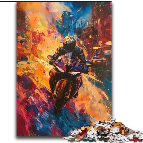 Bunte Motorräder, Puzzle für Erwachsene, 2000 Teile, schwierig, Lernspiele, Heimdekoration, einzigartige Heimdekoration und Geschenke (70x100cm) von LYXIANY