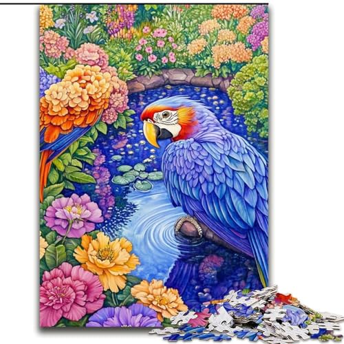 Bunte Papageien-Puzzles für Erwachsene und Jugendliche, pädagogisches Spielzeug zum Stressabbau, ganze Familie (50x75cm) von LYXIANY