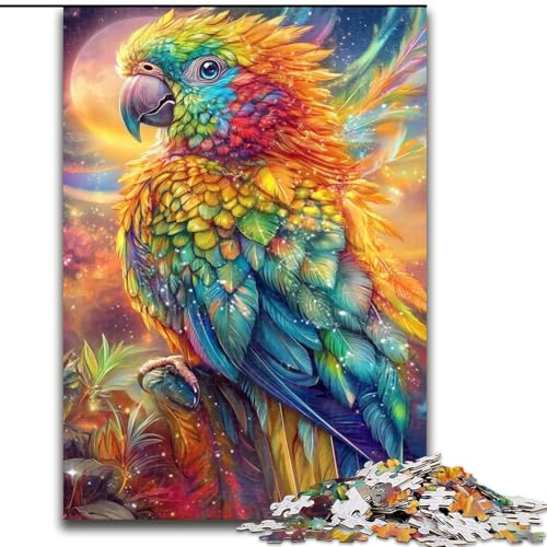 Bunte Papageien-Puzzles für Erwachsene und Teenager, Familienunterhaltungsspielzeug ganze Familie (26x38cm) von LYXIANY