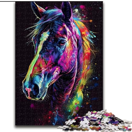 Bunte Pferde-Puzzle, 1000 Teile, pädagogisches Denkspiel, künstlerische Heim- und Bürodekoration, ab 14 Jahren, Größe 38x26cm Bunte Pferde-Puzzle, 1000 Teile, pädagogisches Denkspiel, künstlerische Heim- und Bürodekoration, ab 14 Jahren, Größe 38x26cm von LYXIANY