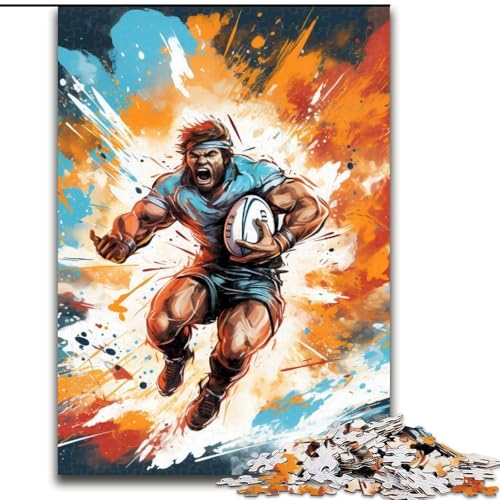 Bunte Rugby-Puzzles für 1000 Teile, Holzpuzzles, perfekt für Familienspaß, Partyspiele, Gastgeschenke für Geburtstagspartys, 50x75cm Bunte Rugby-Puzzles für 1000 Teile, Holzpuzzles, perfekt für Familienspaß, Partyspiele, Gastgeschenke für Geburtstagspartys, 50x75cm von LYXIANY
