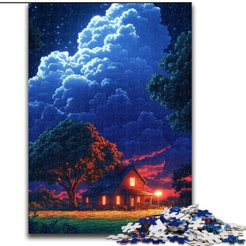 Bunte Wolken, 1000-teiliges Puzzle, anspruchsvolles Denkspiel, entspannendes Spielzeug für Teenager, Größe 50x75cm von LYXIANY