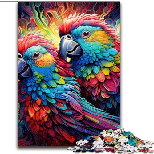 Bunter Papagei, 1000-teiliges Puzzle für Erwachsene, anspruchsvolles Denkspiel für Teenager, Spaß für den Spieleabend mit der Familie, 26x38cm von LYXIANY
