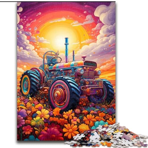 Bunter Traktor, 1000-teiliges Puzzle, anspruchsvolles Denkspiel für Teenager, 26x38cm Bunter Traktor, 1000-teiliges Puzzle, anspruchsvolles Denkspiel für Teenager, 26x38cm von LYXIANY
