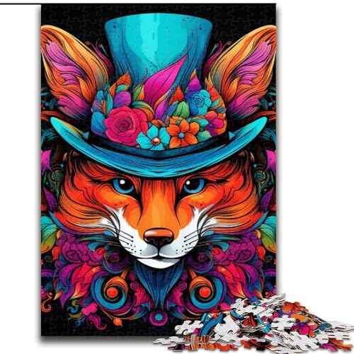 Buntes Art Fox-Puzzle, 1000 Teile, für Erwachsene, Holzpuzzle für Teenager und Jugendliche, ideales Geburtstags, 50x75cm Buntes Art Fox-Puzzle, 1000 Teile, für Erwachsene, Holzpuzzle für Teenager und Jugendliche, ideales Geburtstags, 50x75cm von LYXIANY