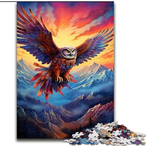 Buntes Eulen-Puzzle mit 1000 Teilen, pädagogisches Denkspiel, künstlerische Heim- und Bürodekoration, ab 14 Jahren, Größe 38x26cm Buntes Eulen-Puzzle mit 1000 Teilen, pädagogisches Denkspiel, künstlerische Heim- und Bürodekoration, ab 14 Jahren, Größe 38x26cm von LYXIANY