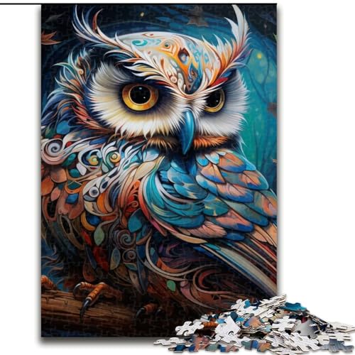 Buntes Eulen-Puzzle mit 1000 Teilen für Erwachsene, Holzpuzzle für Erwachsene, anspruchsvolles Denkspiel für Teenager, Spaß für den Familienspieleabend, 50x75cm Buntes Eulen-Puzzle mit 1000 Teilen für Erwachsene, Holzpuzzle für Erwachsene, anspruchsvolles Denkspiel für Teenager, Spaß für den Familienspieleabend, 50x75cm von LYXIANY