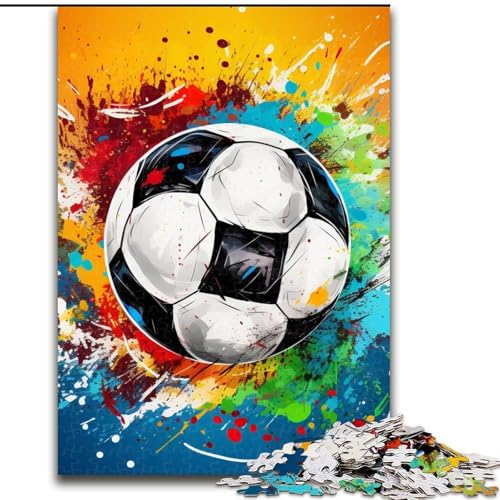 Buntes Fußball-Puzzle mit 1000 Teilen für Erwachsene. Anspruchsvolles Denkspiel für Teenager, Spaß für den Spieleabend mit der Familie, 26x38cm Buntes Fußball-Puzzle mit 1000 Teilen für Erwachsene. Anspruchsvolles Denkspiel für Teenager, Spaß für den Spieleabend mit der Familie, 26x38cm von LYXIANY