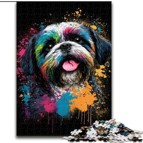 Buntes Hunde-Puzzle, 1000 Teile, für Teenager, geeignet für Personen ab 14 Jahren, Geschenkideen zur Heimdekoration (26x38cm) von LYXIANY