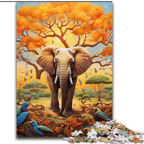Buntes Kunst-Elefanten-Puzzle, 1000 Teile, Papp-Puzzle für Erwachsene, interaktives Familienspiel, DIY-Heimdekoration, Gehirn-Herausforderung, Geschenk, 26x38cm Buntes Kunst-Elefanten-Puzzle, 1000 Teile, Papp-Puzzle für Erwachsene, interaktives Familienspiel, DIY-Heimdekoration, Gehirn-Herausforderung, Geschenk, 26x38cm von LYXIANY
