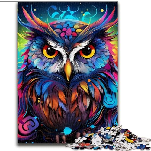 Buntes Kunst-Eulen-Puzzle mit 1000 Teilen, anspruchsvolles Rätsel, Denksportspiel für Teenager, 50x75cm Buntes Kunst-Eulen-Puzzle mit 1000 Teilen, anspruchsvolles Rätsel, Denksportspiel für Teenager, 50x75cm von LYXIANY