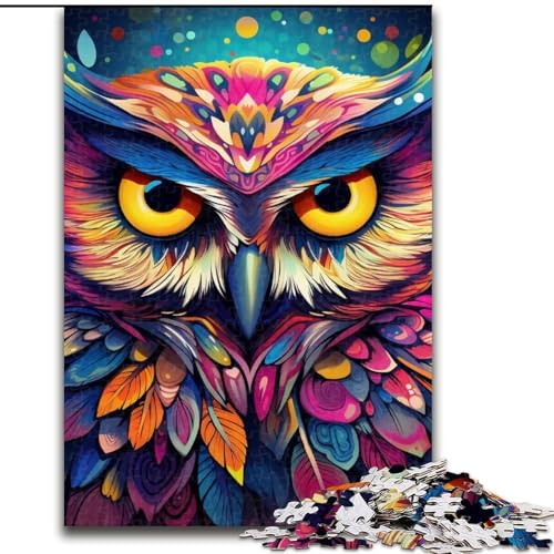 Buntes Kunst-Eulen-Puzzle mit 1000 Teilen für Erwachsene. Anspruchsvolles Denkspiel für Teenager, Spaß für den Spieleabend mit der Familie, 50x75cm Buntes Kunst-Eulen-Puzzle mit 1000 Teilen für Erwachsene. Anspruchsvolles Denkspiel für Teenager, Spaß für den Spieleabend mit der Familie, 50x75cm von LYXIANY