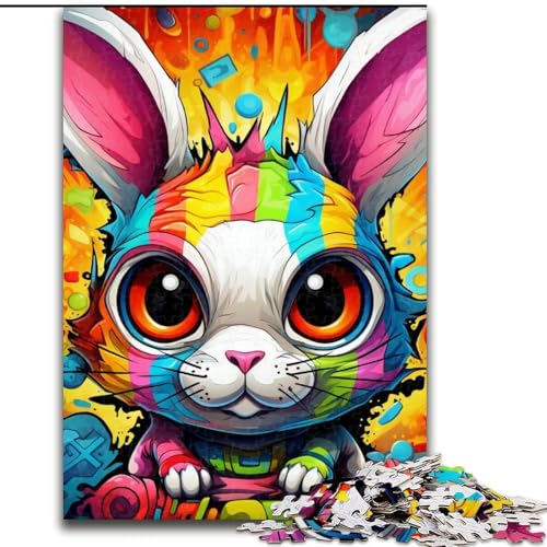 Buntes Kunst-Kaninchen-Puzzle 1000 Teile für Erwachsene. Holzpuzzle für Erwachsene. Anspruchsvolles Denkspiel für Teenager, Spaß für den Familienspieleabend, 50x75cm Buntes Kunst-Kaninchen-Puzzle 1000 Teile für Erwachsene. Holzpuzzle für Erwachsene. Anspruchsvolles Denkspiel für Teenager, Spaß für den Familienspieleabend, 50x75cm von LYXIANY