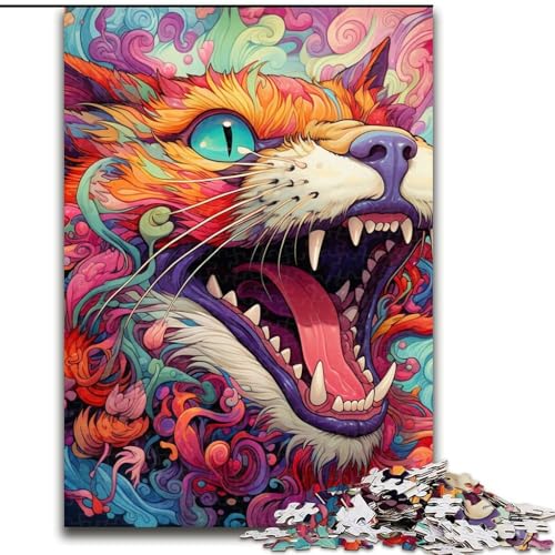 Buntes Kunst-Katzen-Puzzle 1000 Teile für Erwachsene, Papp-Puzzles für Erwachsene, anspruchsvolles Denkspiel für Teenager, Spaß für den Familienspieleabend, 26x38cm Buntes Kunst-Katzen-Puzzle 1000 Teile für Erwachsene, Papp-Puzzles für Erwachsene, anspruchsvolles Denkspiel für Teenager, Spaß für den Familienspieleabend, 26x38cm von LYXIANY