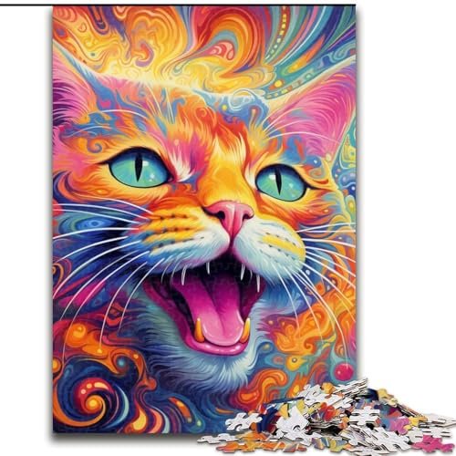 Buntes Kunst-Katzen-Puzzle 1000 Teile für Erwachsene, Papp-Puzzles für Erwachsene, anspruchsvolles Denkspiel für Teenager, Spaß für den Familienspieleabend, 26x38cm Buntes Kunst-Katzen-Puzzle 1000 Teile für Erwachsene, Papp-Puzzles für Erwachsene, anspruchsvolles Denkspiel für Teenager, Spaß für den Familienspieleabend, 26x38cm von LYXIANY