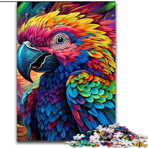 Buntes Kunst-Papagei-Puzzle, 1000 Teile, für Erwachsene, Holzpuzzle für Teenager und Jugendliche, ideales Geburtstags, 50x75cm Buntes Kunst-Papagei-Puzzle, 1000 Teile, für Erwachsene, Holzpuzzle für Teenager und Jugendliche, ideales Geburtstags, 50x75cm von LYXIANY