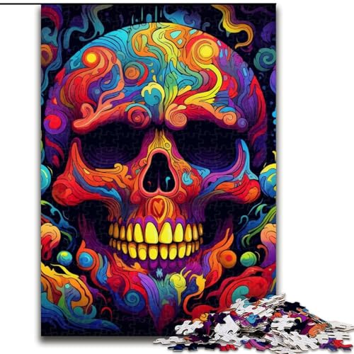 Buntes Kunst-Totenkopf-Puzzle für Erwachsene, 1000-teiliges unmögliches Puzzle für Erwachsene, DIY-Kunstwerk, 50x75cm Buntes Kunst-Totenkopf-Puzzle für Erwachsene, 1000-teiliges unmögliches Puzzle für Erwachsene, DIY-Kunstwerk, 50x75cm von LYXIANY