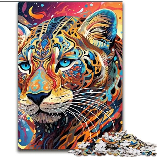 Buntes Kunstpuzzle mit 1000 Teilen, Puma, anspruchsvolles Denkspiel für Teenager, 50x75cm Buntes Kunstpuzzle mit 1000 Teilen, Puma, anspruchsvolles Denkspiel für Teenager, 50x75cm von LYXIANY