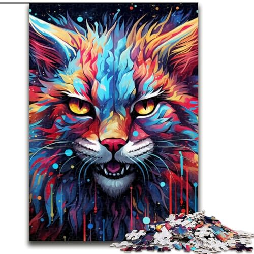 Buntes Luchs-Puzzle, 1000 Teile, für Erwachsene, Holzpuzzle für Erwachsene, ideal für Familienspaß, Entspannung, 50x75cm Buntes Luchs-Puzzle, 1000 Teile, für Erwachsene, Holzpuzzle für Erwachsene, ideal für Familienspaß, Entspannung, 50x75cm von LYXIANY