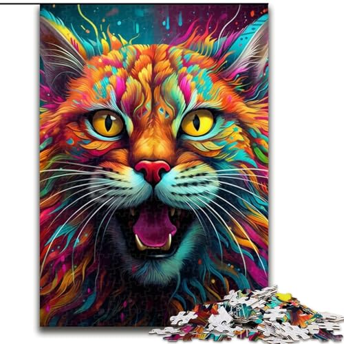 Buntes Luchs-Puzzle mit 1000 Teilen für Erwachsene. Anspruchsvolles Denkspiel für Teenager, Spaß für den Spieleabend mit der Familie, 26x38cm Buntes Luchs-Puzzle mit 1000 Teilen für Erwachsene. Anspruchsvolles Denkspiel für Teenager, Spaß für den Spieleabend mit der Familie, 26x38cm von LYXIANY