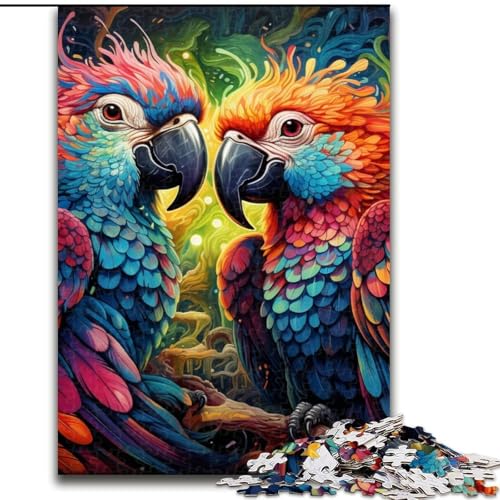 Buntes Papageien-Puzzle, 1000 Teile, Puzzle für Erwachsene, Denksportaufgabe und Heimdekoration, 50x75cm von LYXIANY