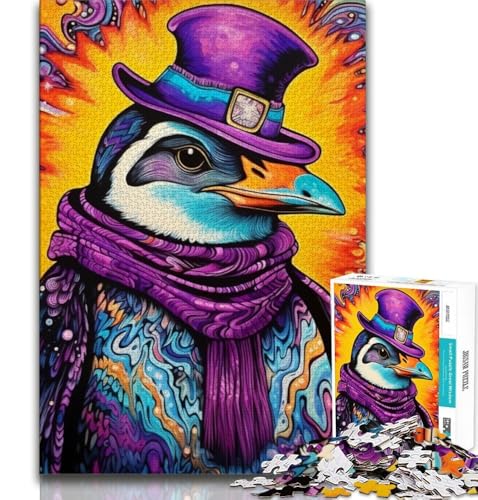 Buntes Pinguin-Puzzle für Teenager, 1000 Teile, Lernspielzeug, ganze Familie (38x26cm) von LYXIANY