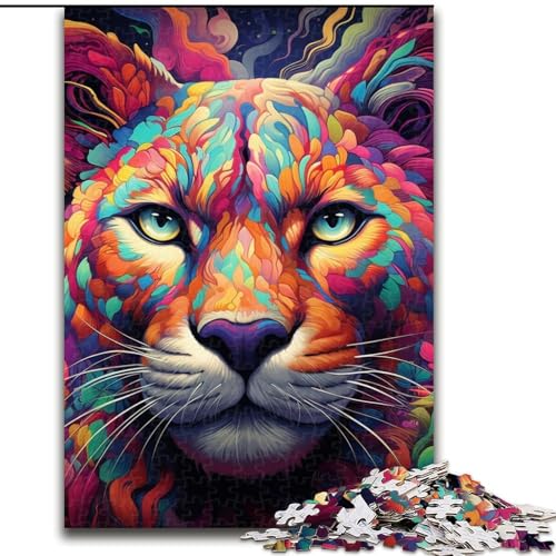 Buntes Puma-Puzzle 1000 Teile für Erwachsene, Papppuzzle für Erwachsene, anspruchsvolles Denkspiel für Teenager, Spaß für den Familienspieleabend, 26x38cm Buntes Puma-Puzzle 1000 Teile für Erwachsene, Papppuzzle für Erwachsene, anspruchsvolles Denkspiel für Teenager, Spaß für den Familienspieleabend, 26x38cm von LYXIANY