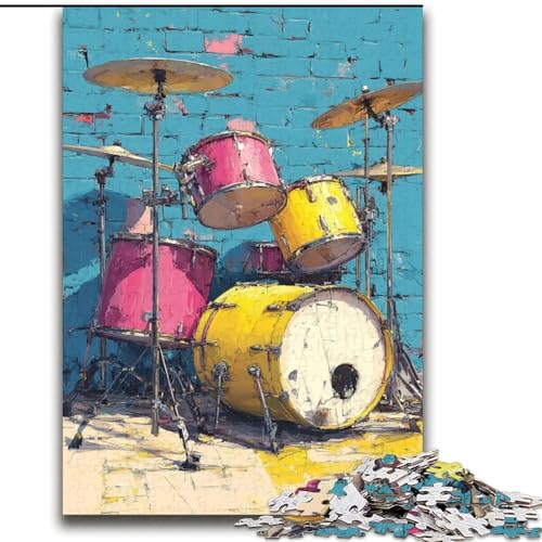 Buntes Trommel-Set, Puzzle für Erwachsene, 2000 Teile, schwierig, Spielzeug, Lernspiele, Stressabbau, einzigartige Geburtstags- und Geschenkideen (70x100cm) von LYXIANY