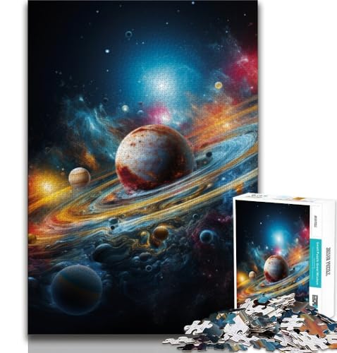 Buntes Universum, 1000-teiliges Puzzle für Jugendliche und Erwachsene, Stressabbau, schwierige Herausforderung, einzigartige Heimdekoration und Geschenke (50x75cm) von LYXIANY