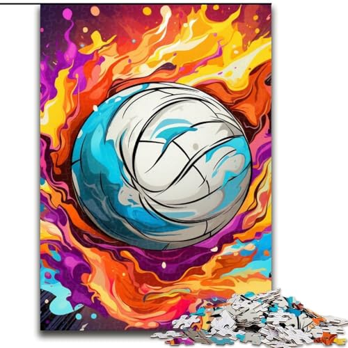 Buntes Volleyball-Puzzle, 1000 Teile, für Erwachsene, Holzpuzzle für Teenager und Jugendliche, ideales Geburtstags, 50x75cm Buntes Volleyball-Puzzle, 1000 Teile, für Erwachsene, Holzpuzzle für Teenager und Jugendliche, ideales Geburtstags, 50x75cm von LYXIANY
